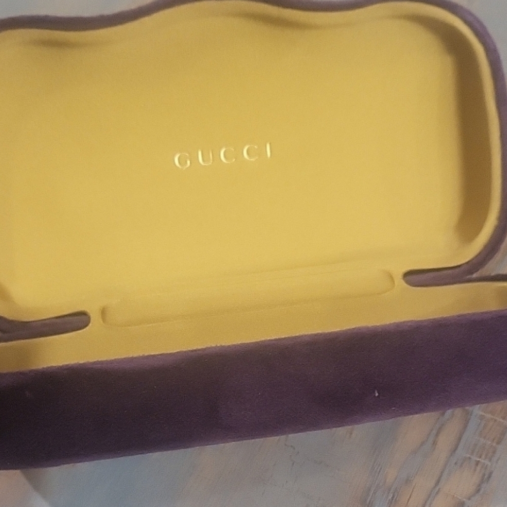 Gucci Purple and Yellow Glasses Case